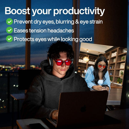 Flow® Unisex Red Lens Blue Light Glasses