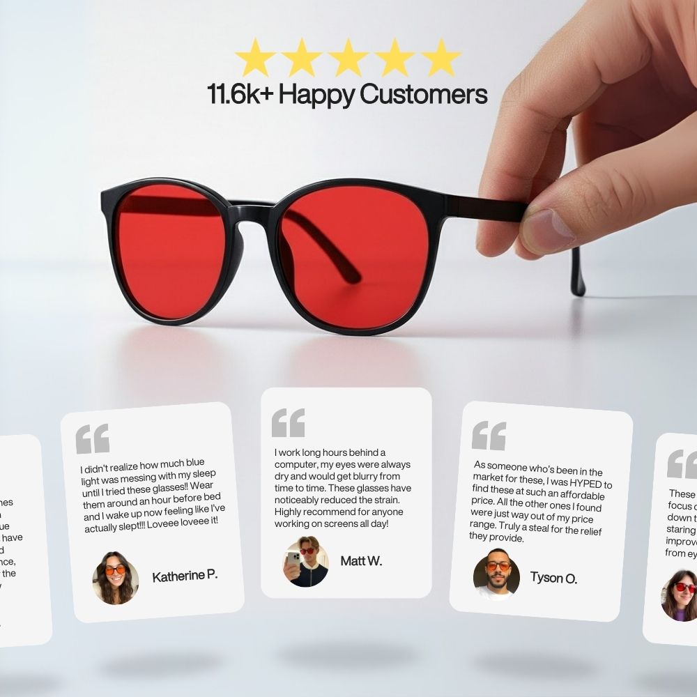 Flow® Unisex Red Lens Blue Light Glasses