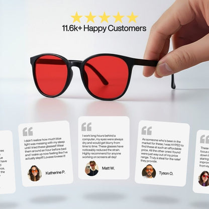 Flow® Unisex Red Lens Blue Light Glasses