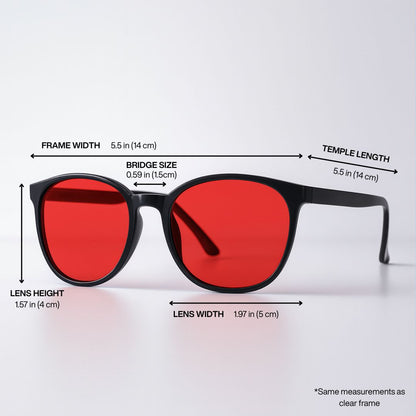 Flow® Unisex Red Lens Blue Light Glasses